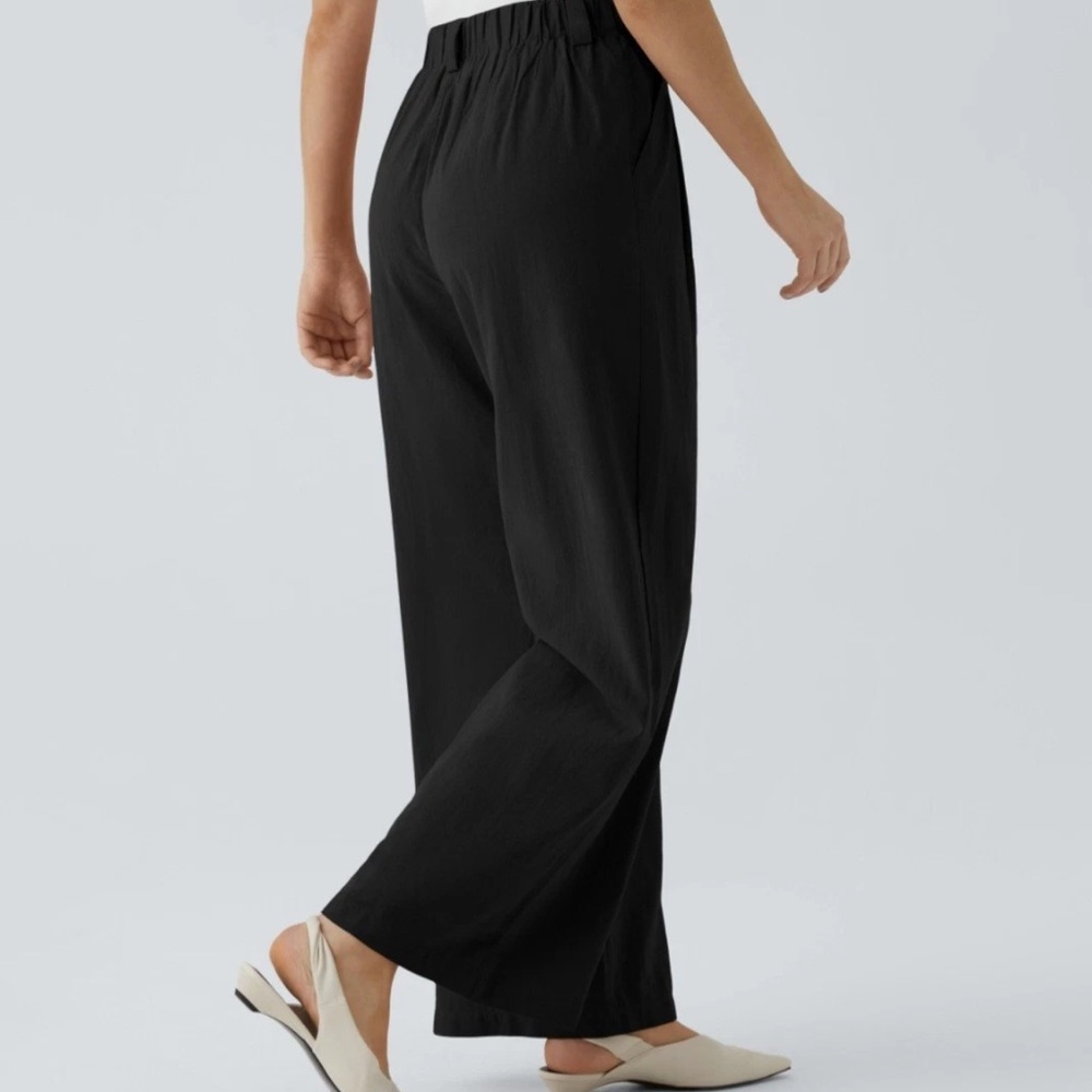 HALARA Black Wide-Leg Women's Pants - Picture 2 of 10